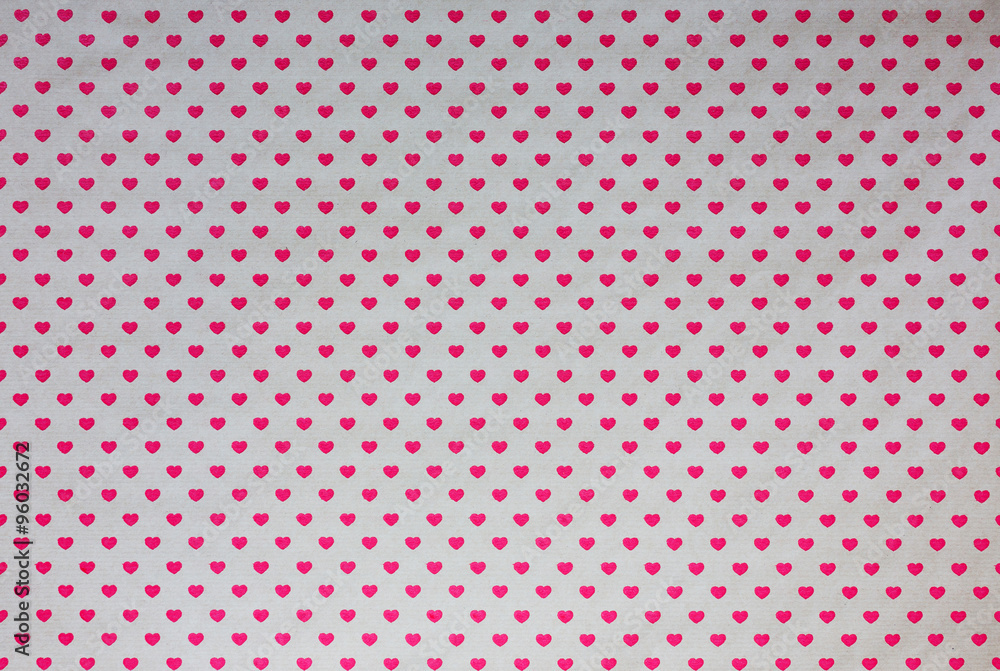 Gift wrapping paper with red hearts, background Gift wrapping paper with red hearts, background