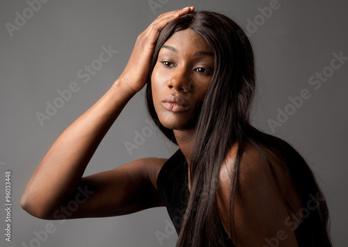 Androgynous Long Haired Model