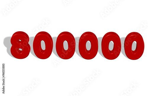 800000, sekizyüz bin sayısı