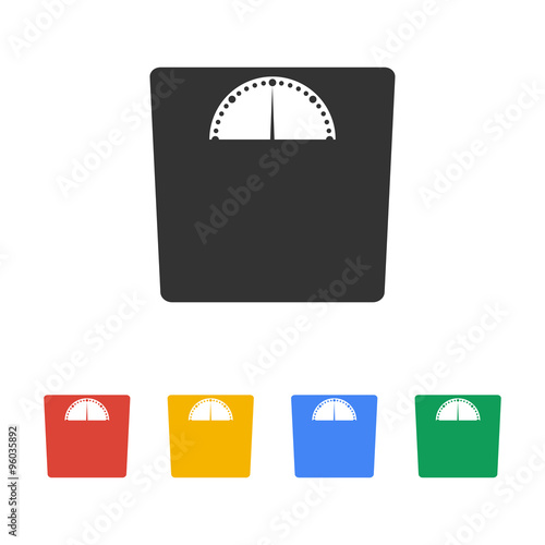 weighting icon. Flat design style.