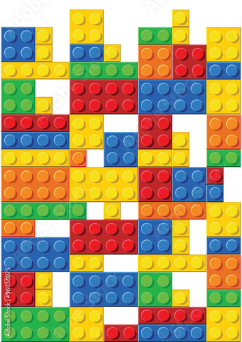 seamless vector pattern of plastic parts