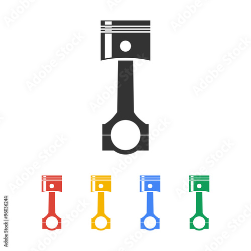 Piston icon. Flat design style.