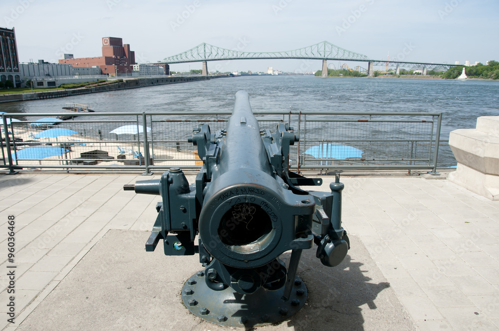 Cannon near Clock Tower - Montreal - Canada Cannon near Clock Tower - Montreal - Canada