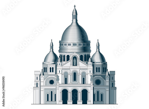 Платно The sacred basilica Sacre Coeur in France - 2