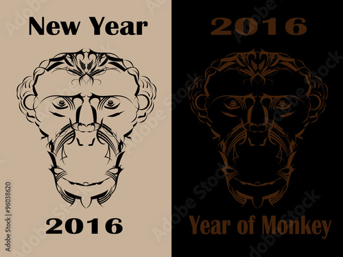 С Новым 2016 годом Обезьяны