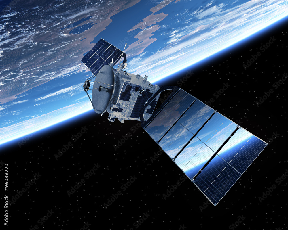 Fototapeta premium Satelita krążący wokół Ziemi