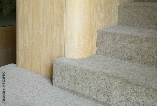 Beige fitted carpet