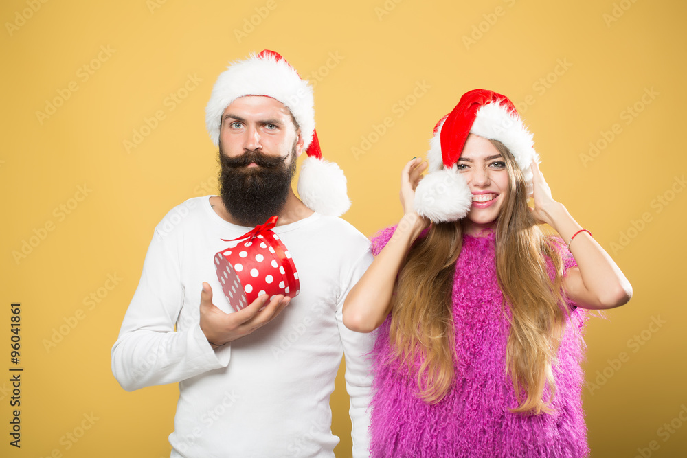 Fototapeta premium Christman happy pair