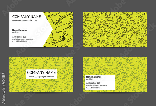 Cargo business card template