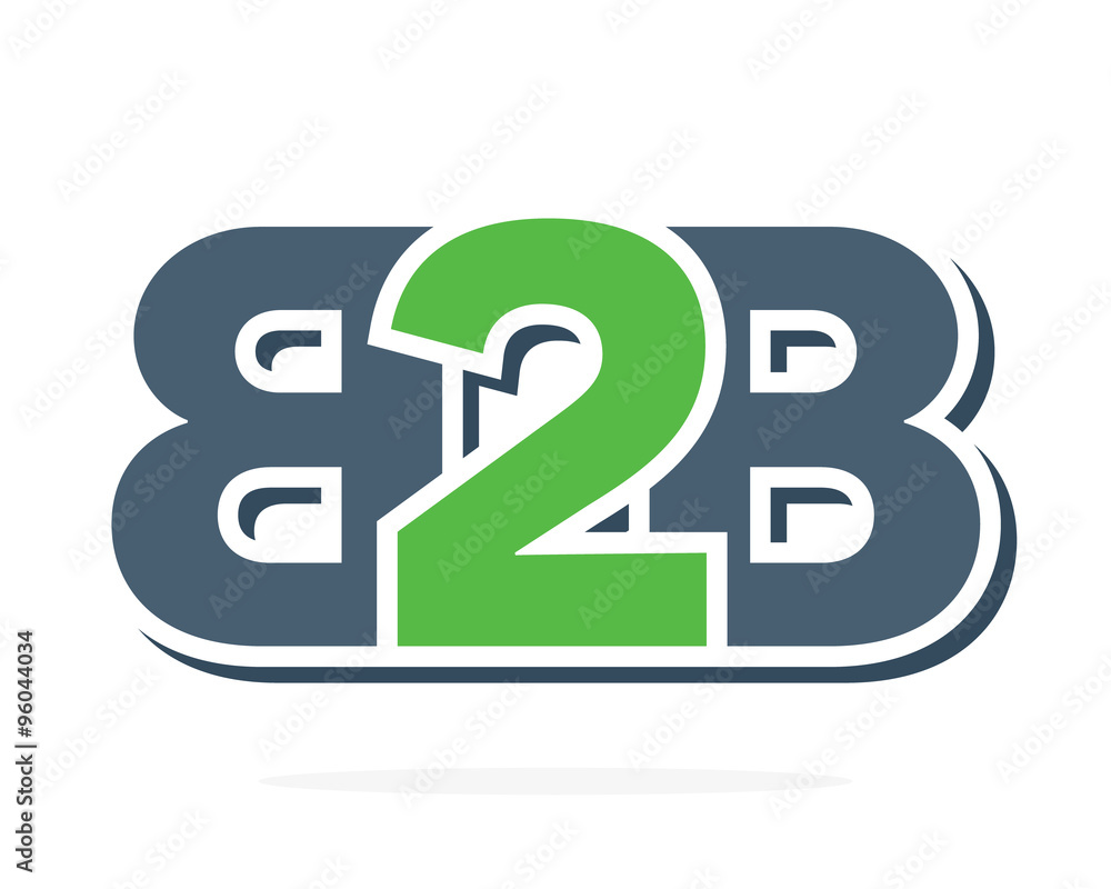B2B letters logo. Business to Business icon B2B letters logo. Business to Business icon