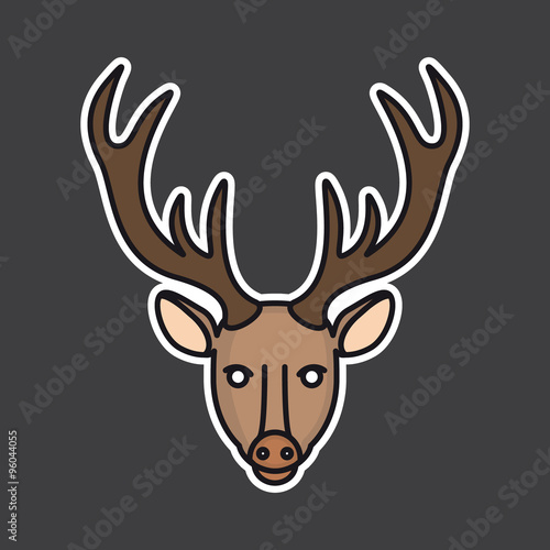 Vector deer head mascot