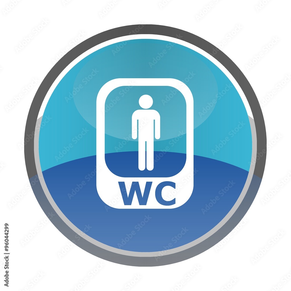 Toilettes homme dans un bouton Toilettes homme dans un bouton