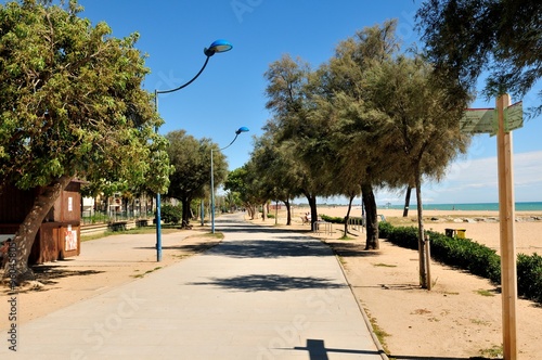 promenade in malgrat de mar in spanien photo