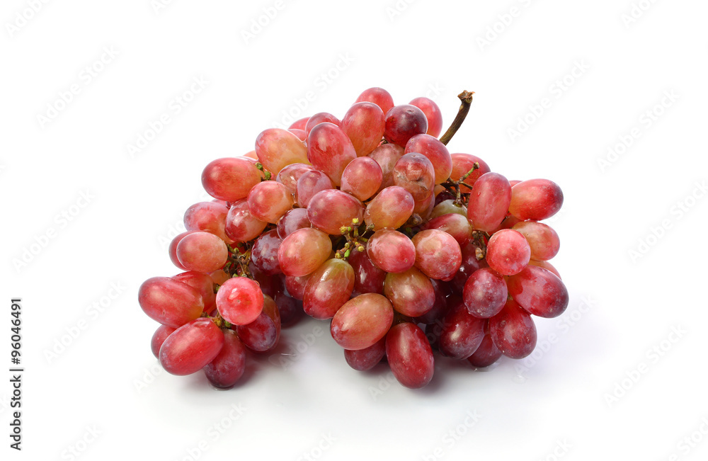 Red grapes isolated on white background Red grapes isolated on white background