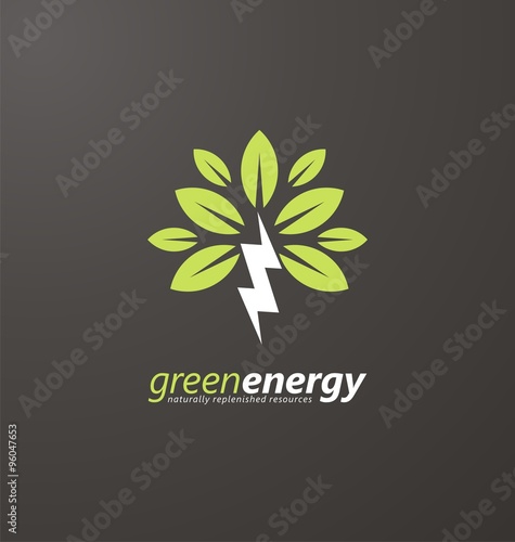 Creative symbol concept for renewable energy