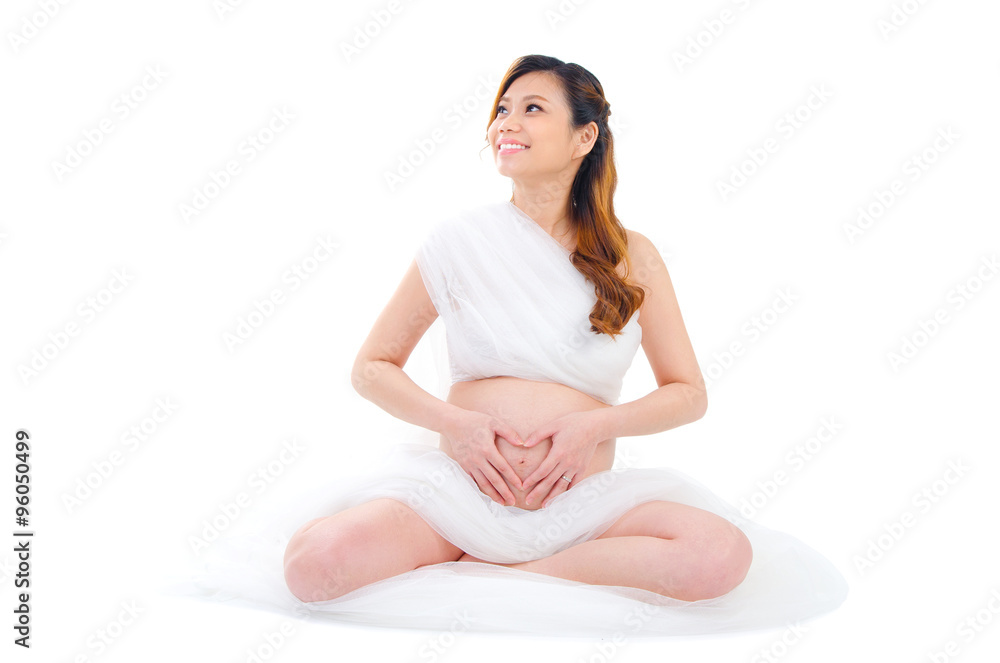 attractive pregnant woman