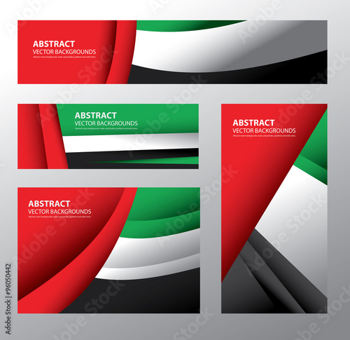 Abstract UAE Flag, Emirates Colors (Vector Art)