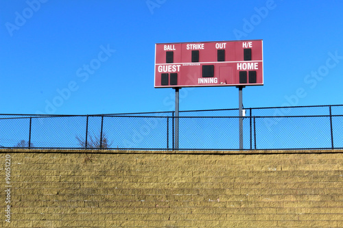 baseball field scoreboard