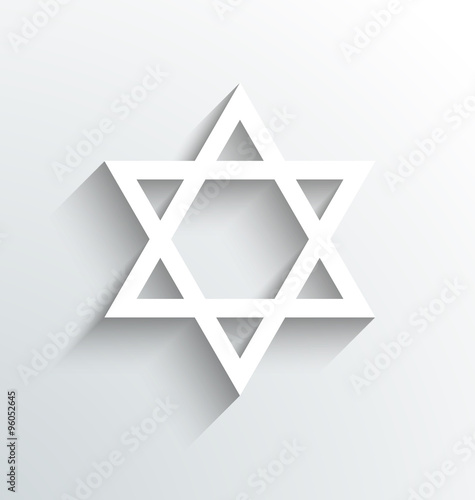 Star of David  Judaism celebration. Icon design