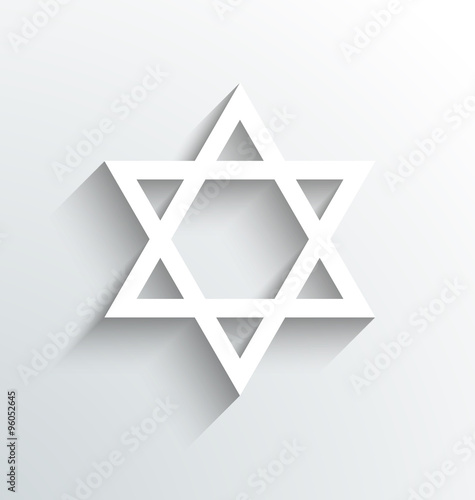 Star of David, Judaism celebration. Icon design