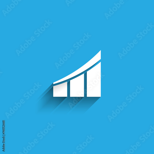 Business professional logo template with bars and curve