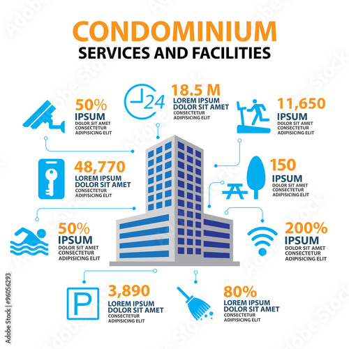 hotel condominium and home Services and Facilities Icon