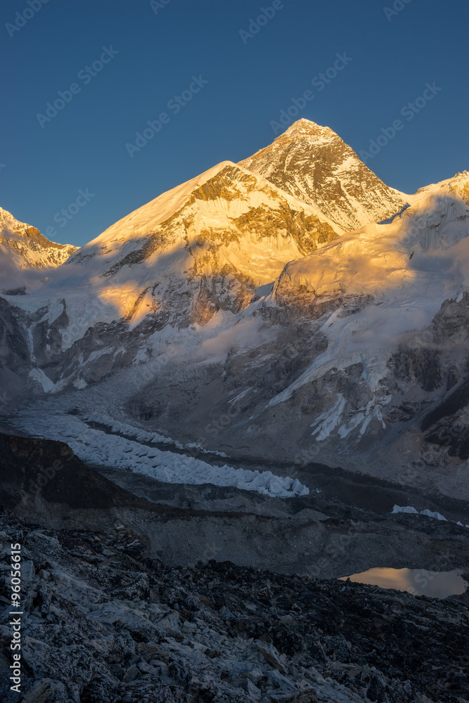 Sunset at Everest mountain
