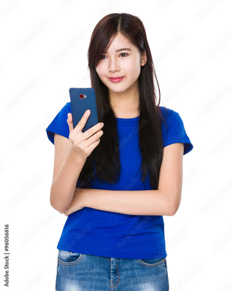 Woman use of the cellphone Woman use of the cellphone