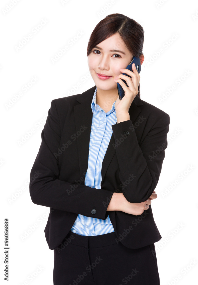 Young Businesswoman chat on mobile phone Young Businesswoman chat on mobile phone