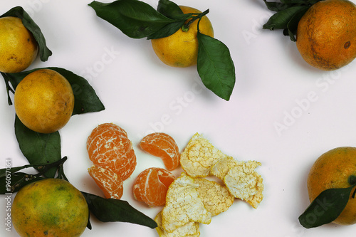 mandarin fruit isolate white