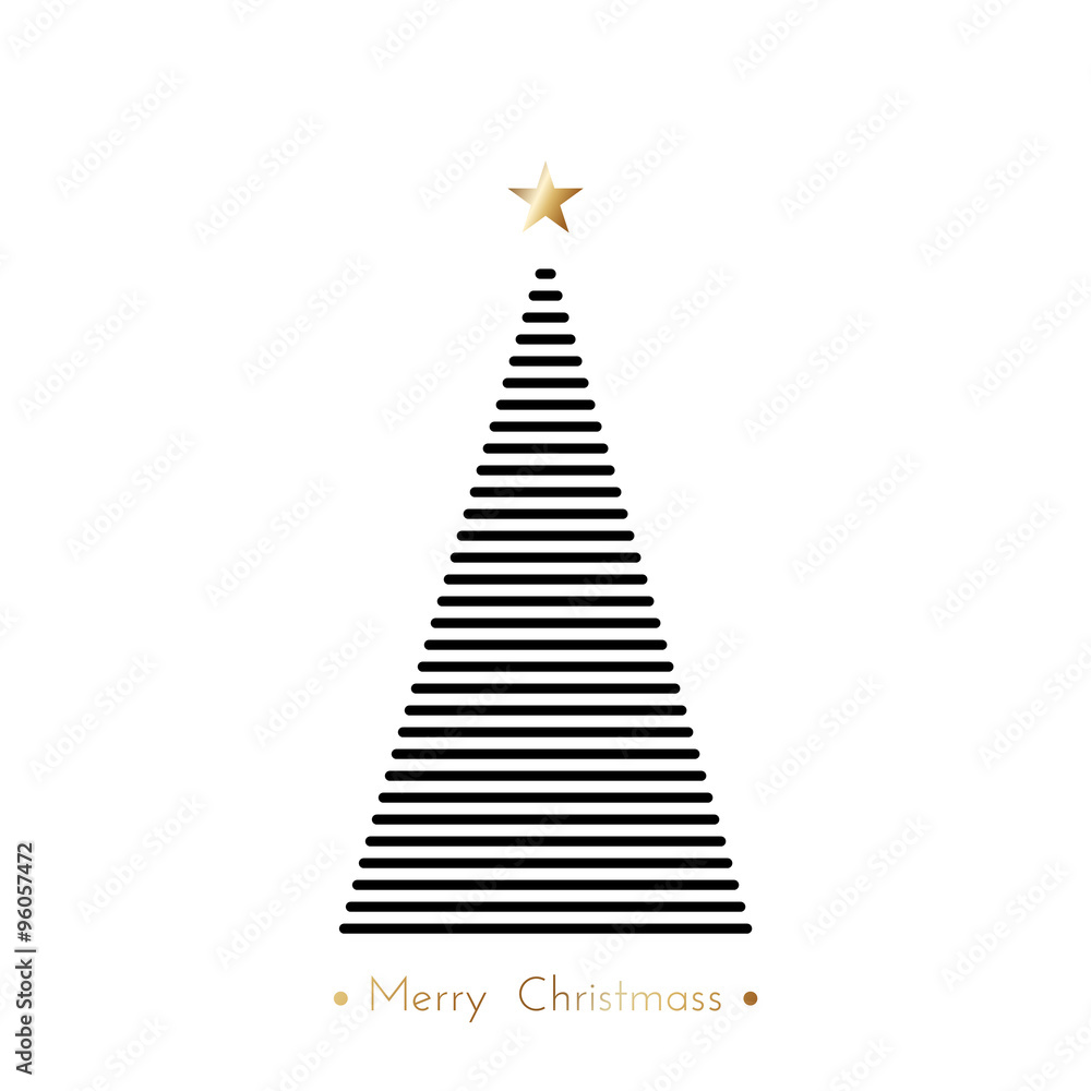 christmas tree in line art christmas tree in line art