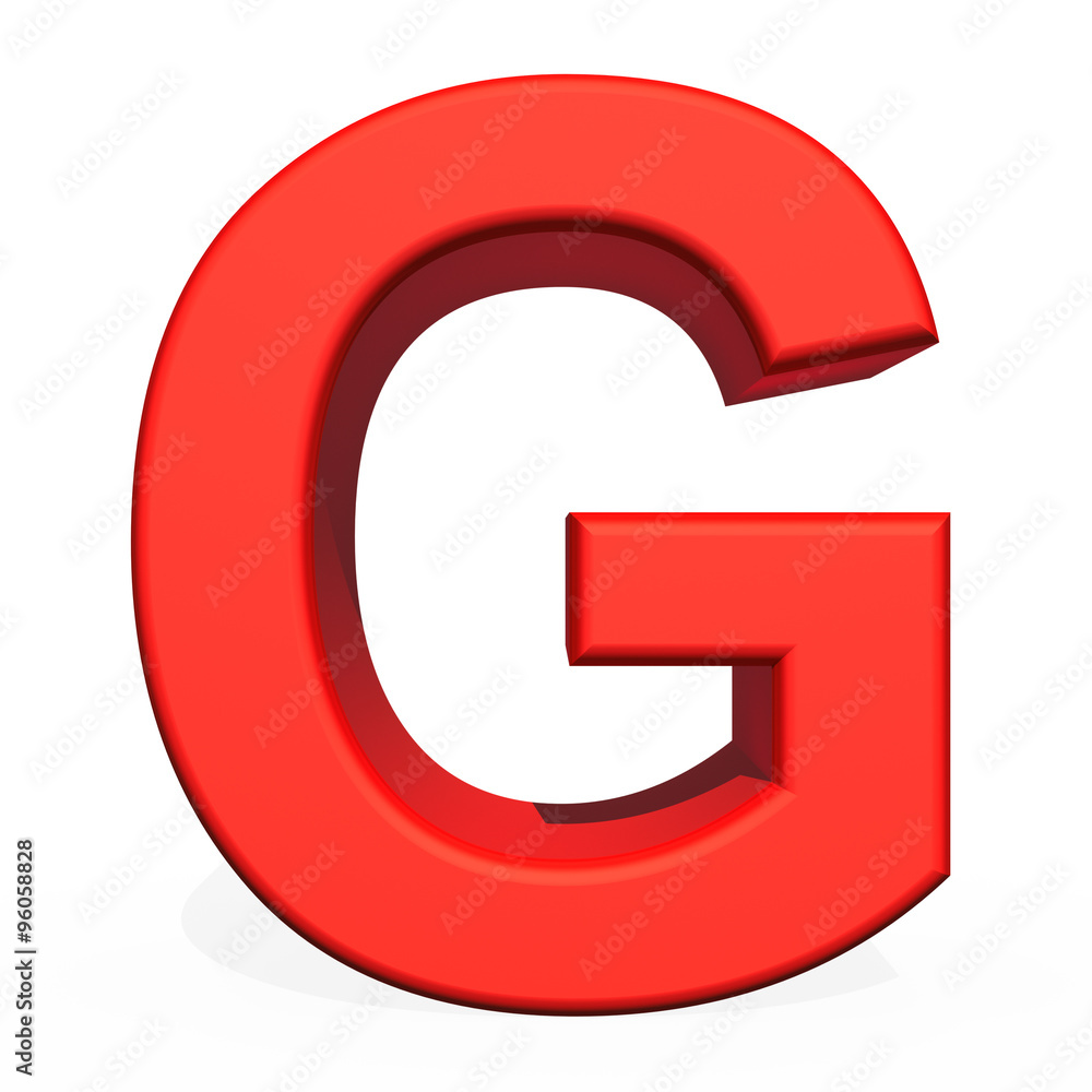 3d rendering letter G isolated on white background 3d rendering letter G isolated on white background