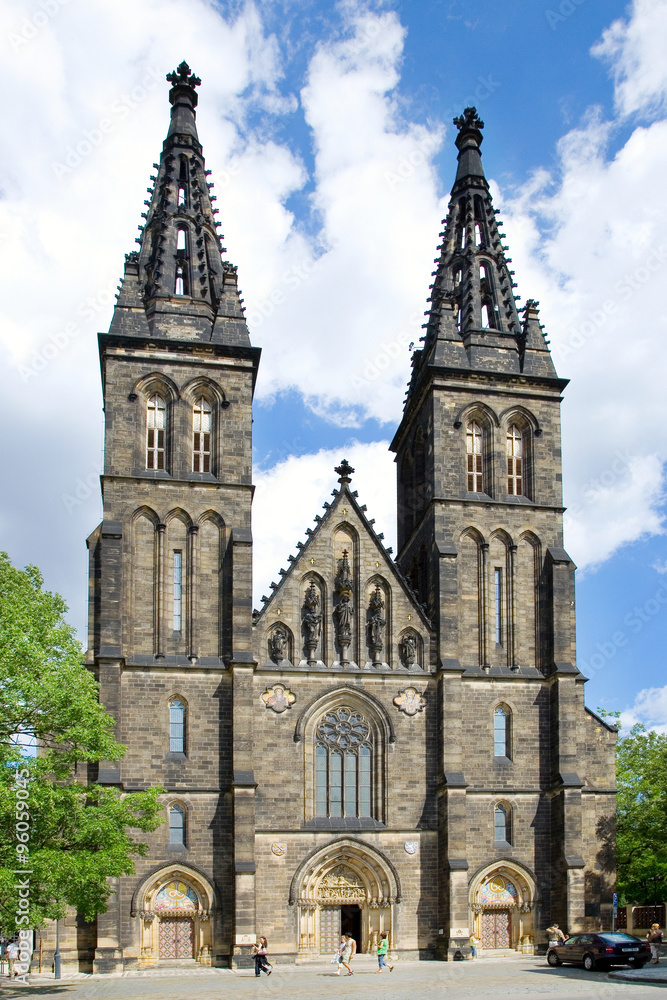 St. Peter and St. Paul cathedral, Vysehrad (UNESCO), Prague, Czech republic. 