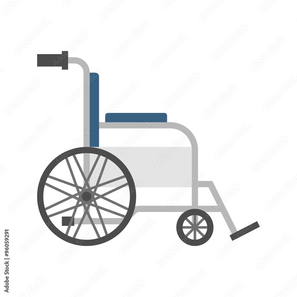 Vector wheelchair, flat design Vector wheelchair, flat design