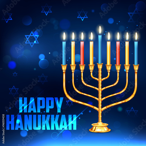 Happy Hanukkah, Jewish holiday background