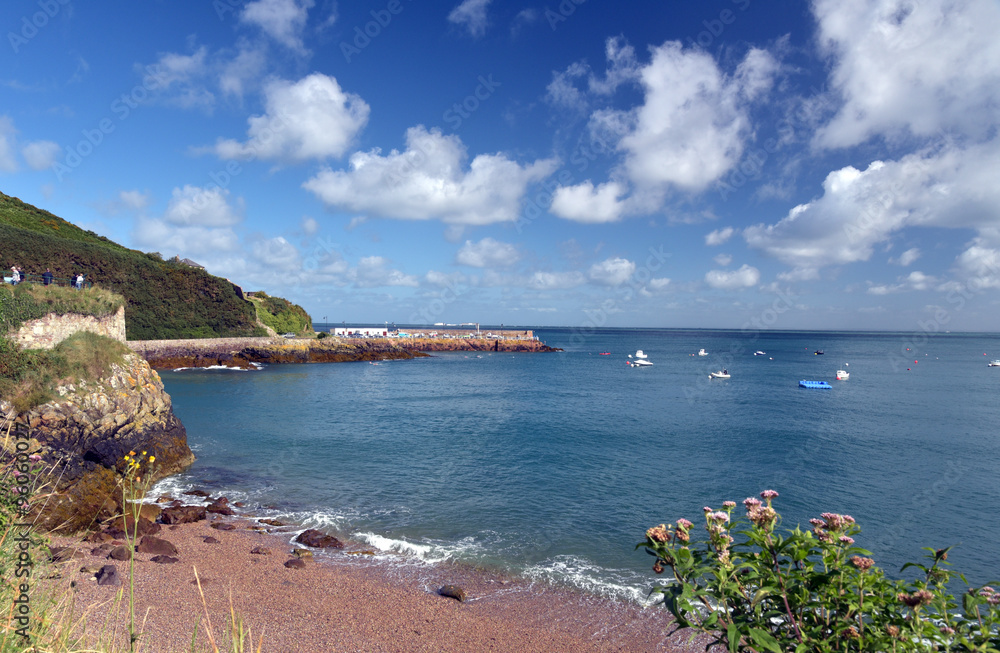 Obraz premium Bouley Bay on north coast of Jersey