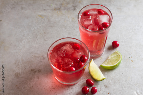 Obraz na płótnie Drink with cranberry w salonie