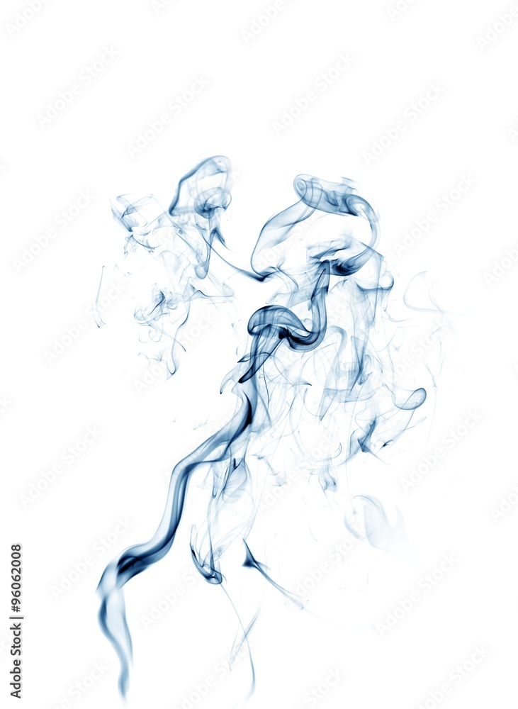 blue smoke isolated on white blue smoke isolated on white