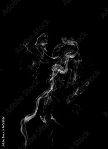 smoke isolated on black