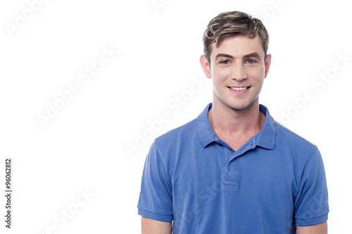 Smiling young guy isolated on white © stockyimages