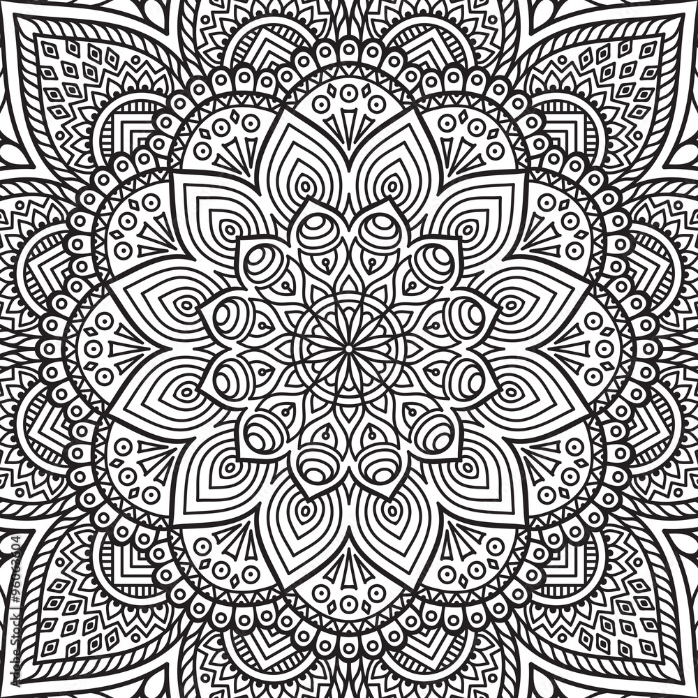 Fototapeta premium Mandala. Coloring page