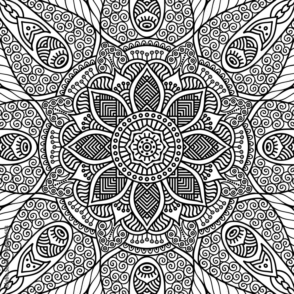 Fototapeta premium Mandala. Coloring page
