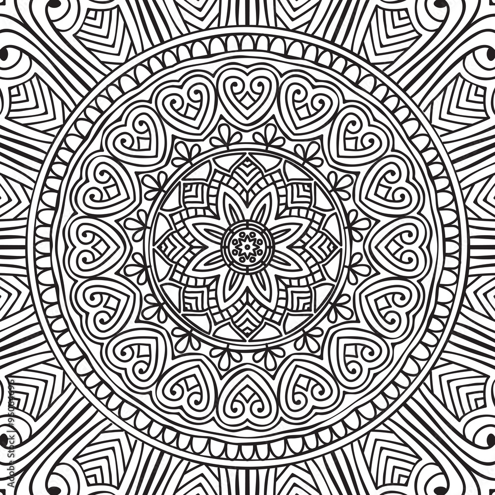 Fototapeta premium Mandala. Coloring page