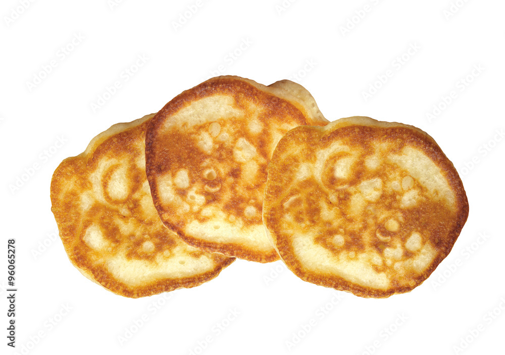 Sweet fritters isolated on white background Sweet fritters isolated on white background
