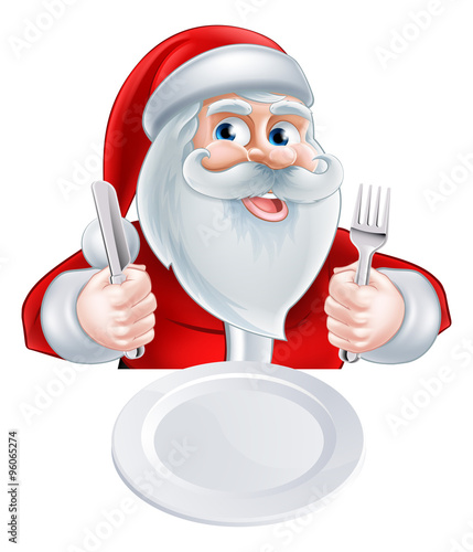 Santa Christmas Lunch Concept photo