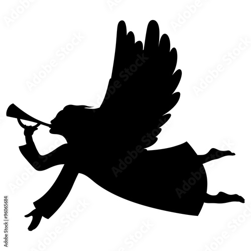 Christmas angel silhouette
