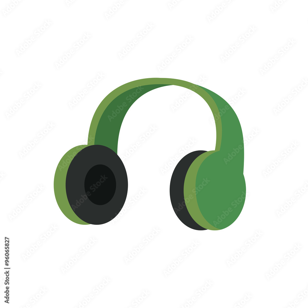 Music headphones icon logo
