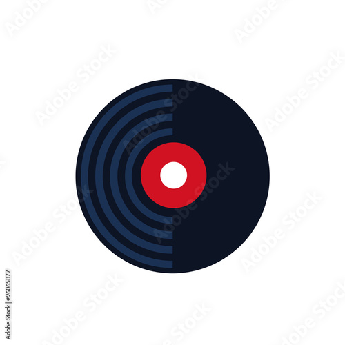 Vinyl flat Disc icon