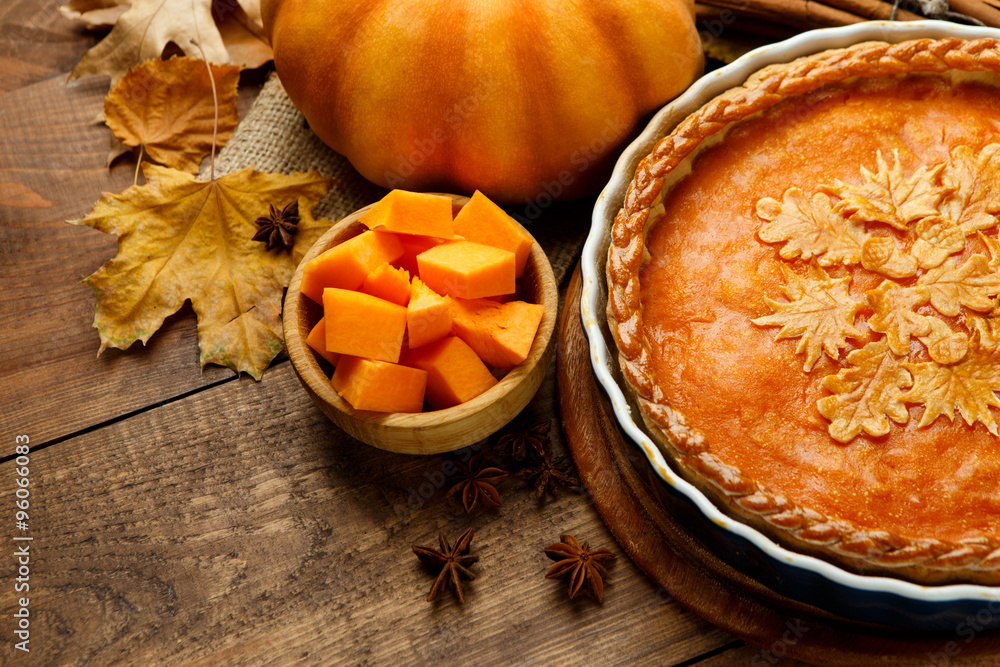 Traditional american homemade pumpkin pie Traditional american homemade pumpkin pie