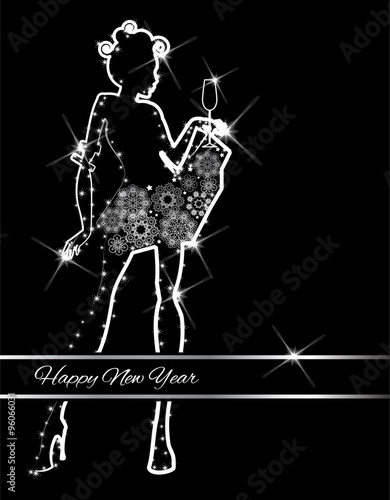 Woman Celebrate New Year 